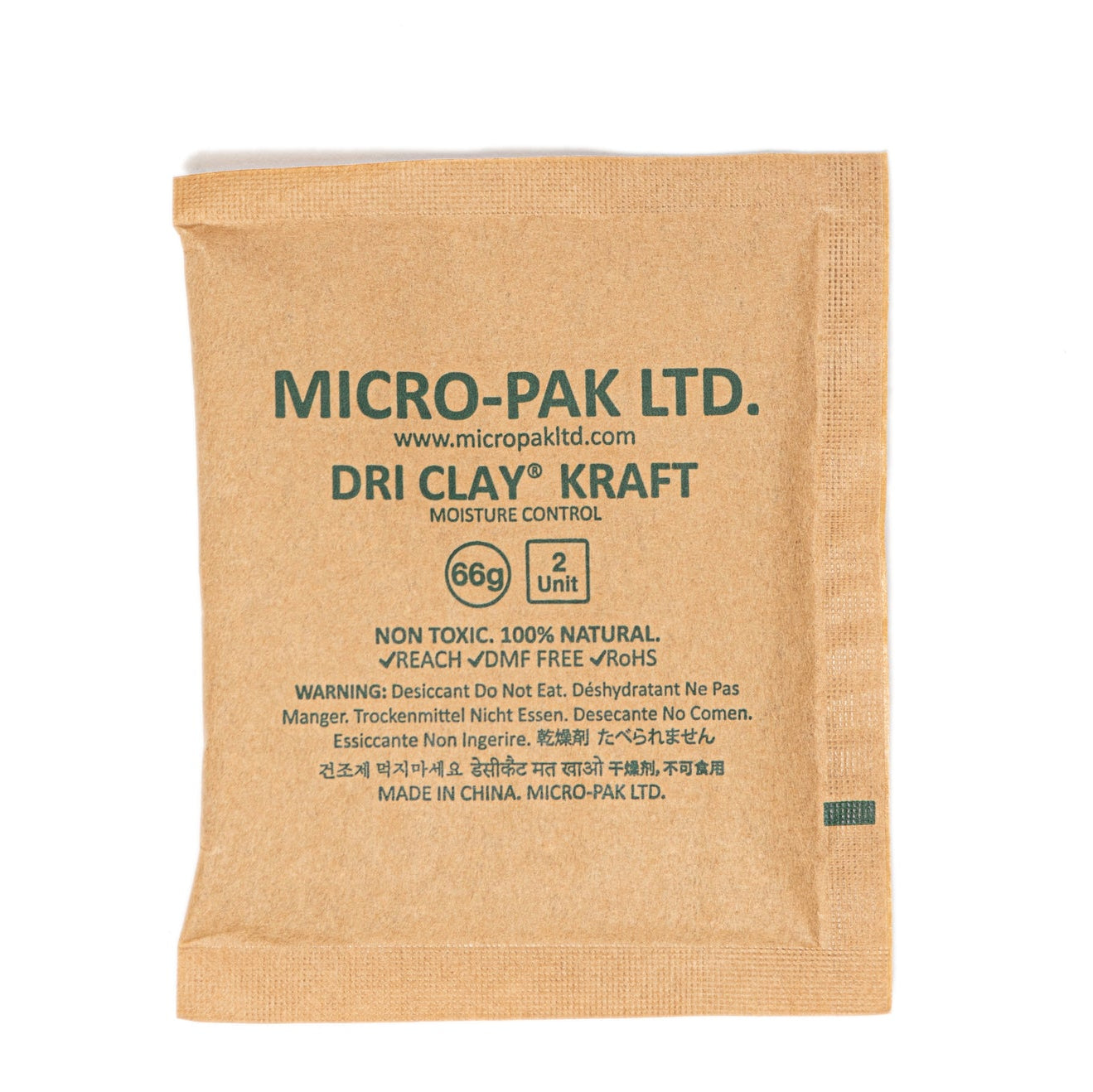 Micro-Pak Dri Clay® Kraft Desiccant (66 gram)