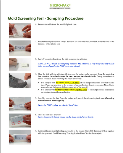 Micro-Pak Mold Screening Test Kit