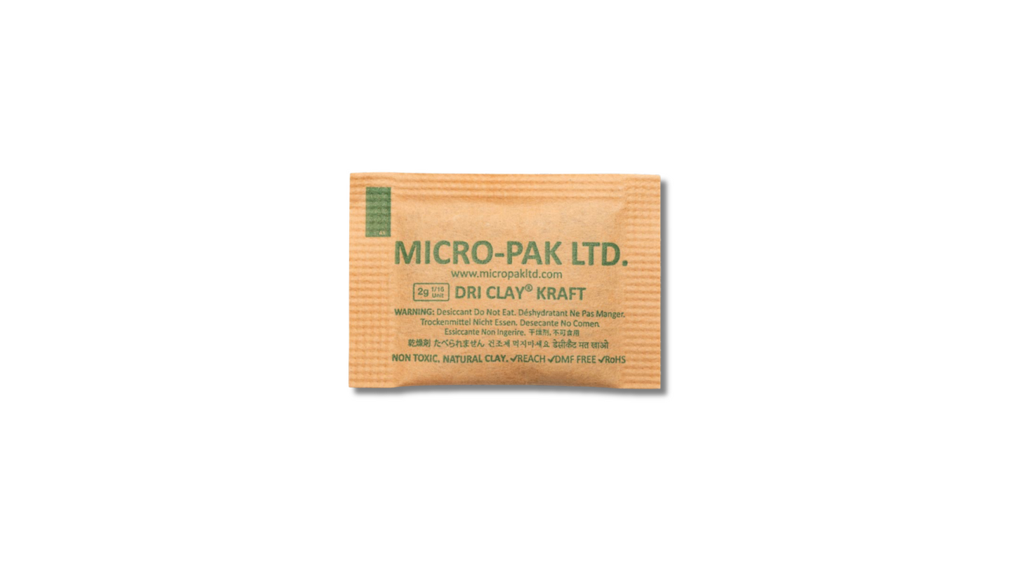 Micro-Pak Dri Clay® Kraft Desiccant (2 gram) Food Grade