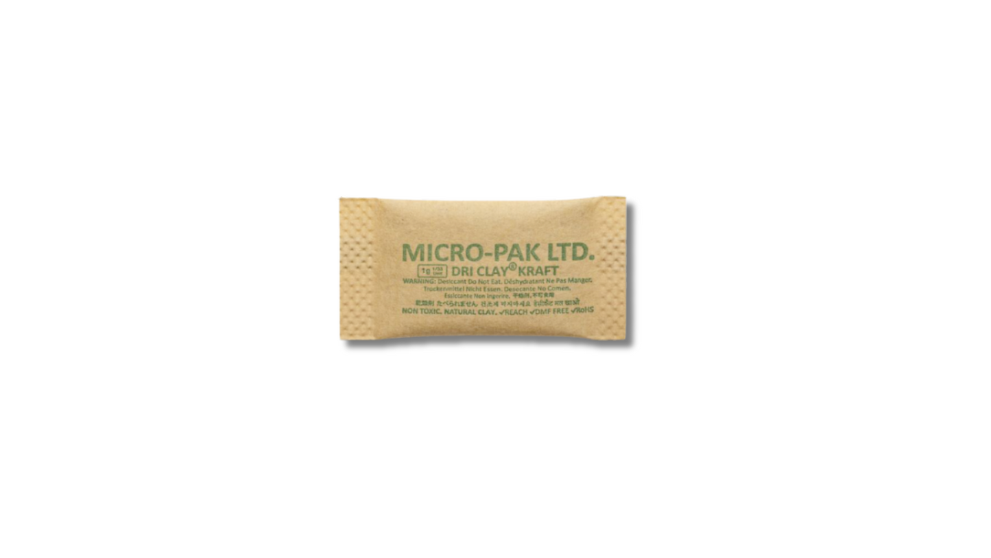 Micro-Pak Dri Clay® Kraft Desiccants (1-gram) Food Grade